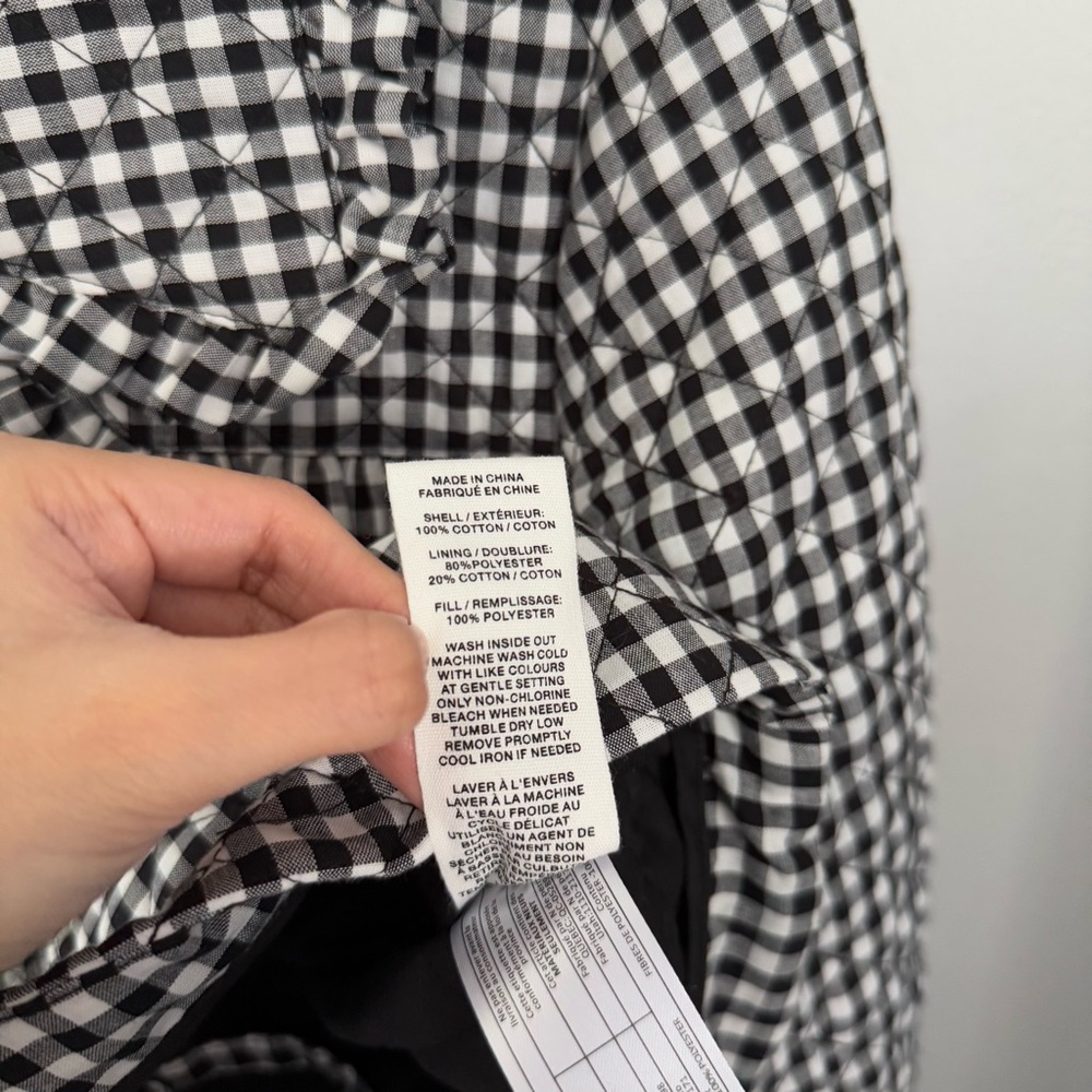 Avec Les Filles Small Maura Bow Tie Check Jacket Black White - Picture 6 of 9